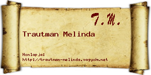 Trautman Melinda névjegykártya