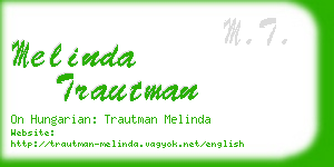 melinda trautman business card